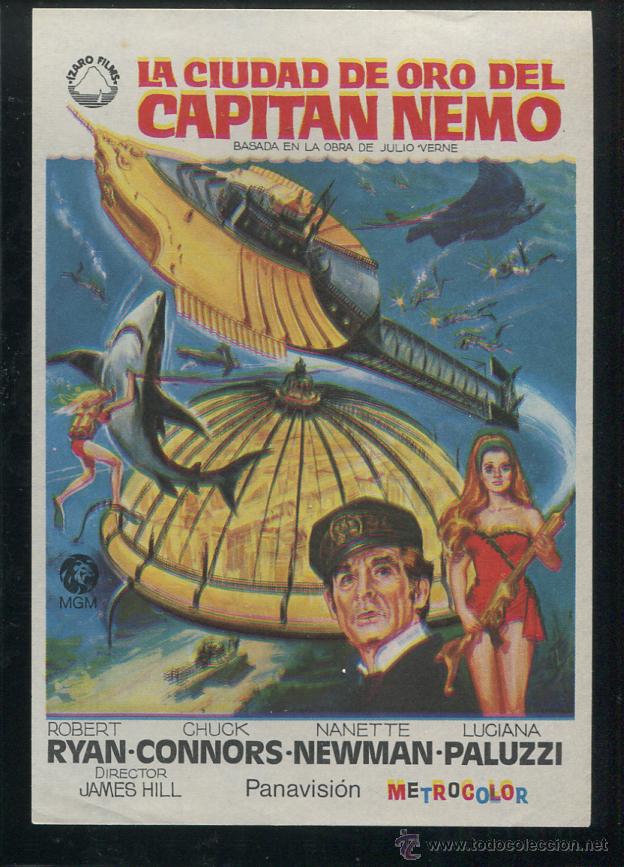 Cine: PROGRAMA LA CIUDAD DE ORO DEL CAPITAN NEMO, CHUCK CONNORS, IMPECABLE ROBERT RYAN - Foto 1