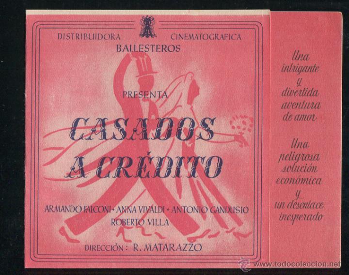 Cine: PROGRAMA CASADOS A CR&Eacute;DITO. ARMANDO FALCONI, ANNA VIVALDI. DOBLE. CON PUBLICIDAD