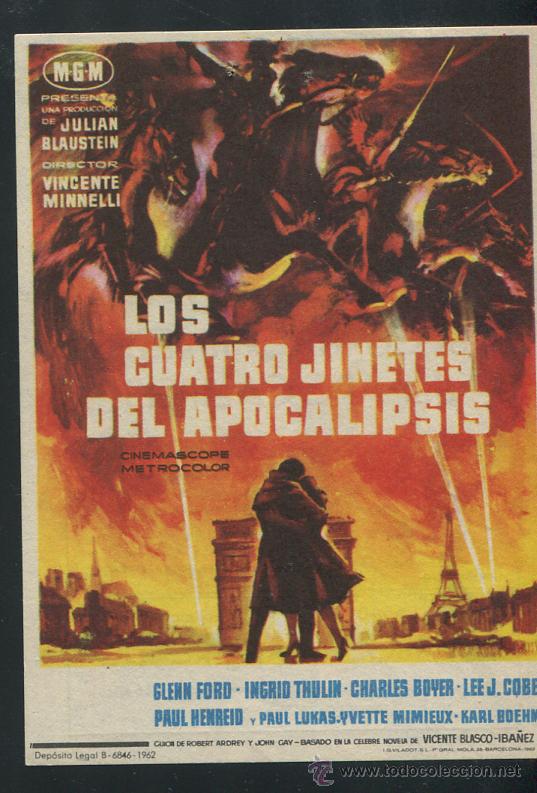 Cine: PROGRAMA LOS CUATRO JINETES DEL APOCALIPSIS, GLENN FORD CHARLES BOYER - Foto 1