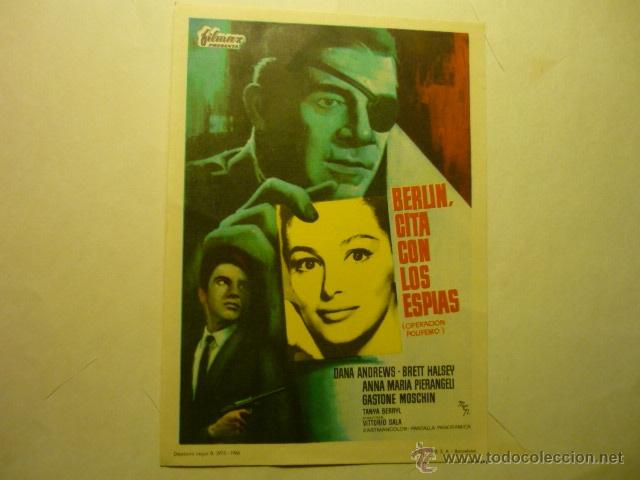 Cine: PROGRAMA BERLIN CITA CON LOS ESPIAS-DANA ANDREWS - BB - Foto 1