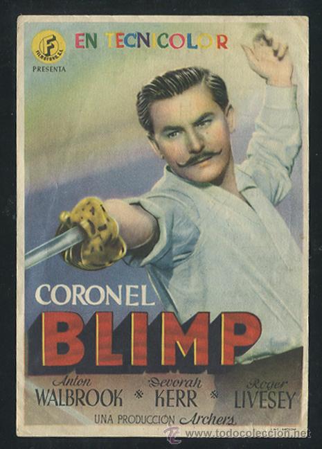 Cine: PROGRAMA Coronel Blimp - Anton Walbrook, Devorah Kerr - con publicidad - Foto 1