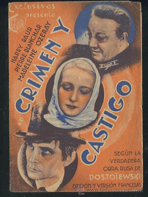Cine: PROGRAMA DOBLE - CRIMEN Y CASTIGO - HARRY BAUR - 1935 - - Foto 1