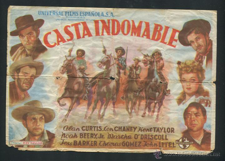 Cine: PROGRAMA CASTA INDOMABLE-ALAN CURTIS,LON CHANEY Y KENT TAYLOR. CON PUBLICIDAD - Foto 1