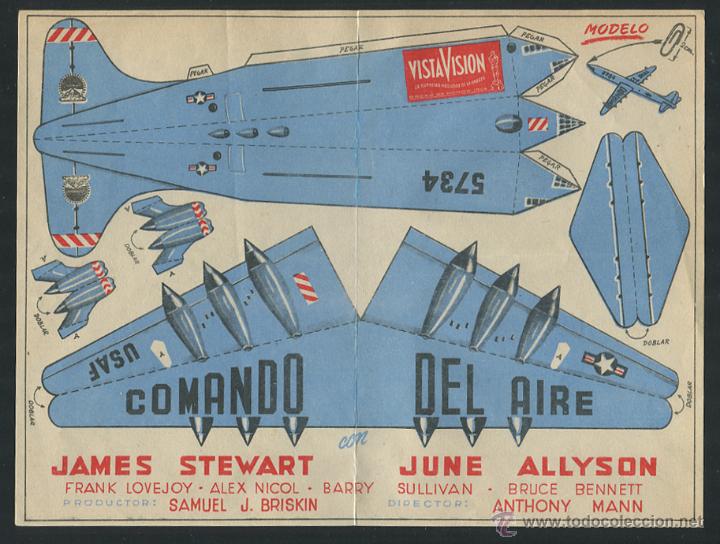 Cine: PROGRAMA COMANDO DEL AIRE PROGRAMA RECORTABLE PARAMOUNT JAMES STEWART no estrenada - Foto 1