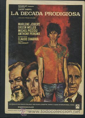Cine: PROGRAMA La Decada Prodigiosa - Marlene Jobert, Orson Welles - Foto 1