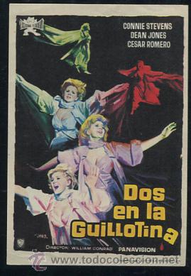Cine: PROGRAMA Dos en la guillotina - connie stevens / dean jones / cesar romero - Foto 1