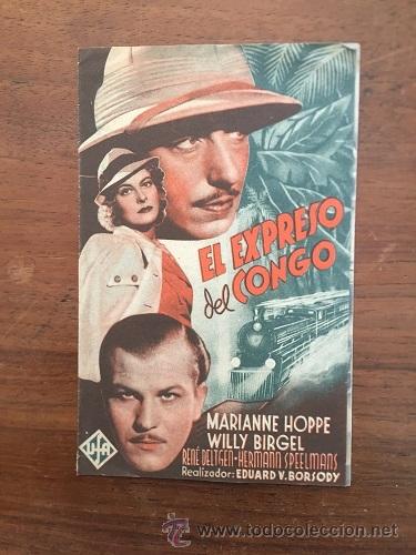 Cine: PROGRAMA DE MANO EL EXPRESO DEL CONGO