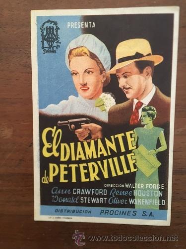 Cine: PROGRAMA DE MANO EL DIAMANTE DE PETERVILLE - Foto 1