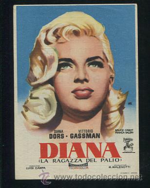 Cine: PROGRAMA DIANA, LA RAGAZZA DEL PALIO, EXCELENTE ESTADO, DIANA DORS VITORIO GASMAN, CON PUBLICIDAD