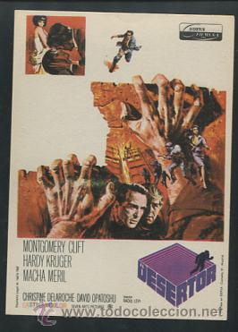 Cine: PROGRAMA DE CINE DE MANO ORIGINAL. EL DESERTOR. MONTGOMERY CLIFT-HARDY KRUGER. - Foto 1