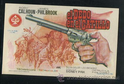Cine: PROGRAMA El dedo en el gatillo - Rory Calhoun, James Philbrook - CON Publicidad - Foto 1