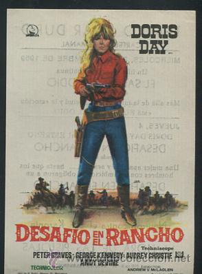 Cine: PROGRAMA DESAFIO EN EL RANCHO, DORIS DAY JANO  CON PUBLICIDAD - Foto 1