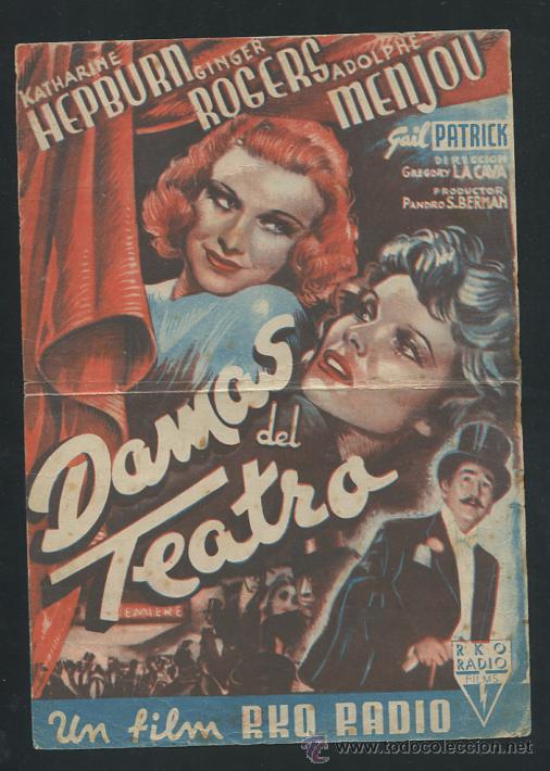 Cine: PROGRAMA Damas del teatro - Katharine Hepburn, Ginger Rogers - Con publicidad - Foto 1