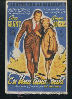 Cine: PROGRAMA EN UNA LUNA DE MIEL PROGRAMA SENCILLO CARY GRANT GINGER ROGERS no estrenada - Foto 1