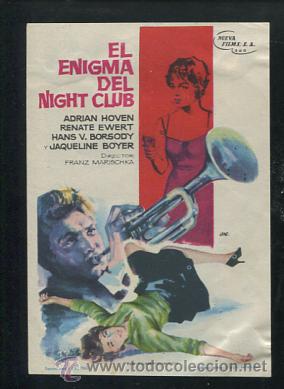 Cine: Programa el enigma del night club .- adrian hoven - Foto 1