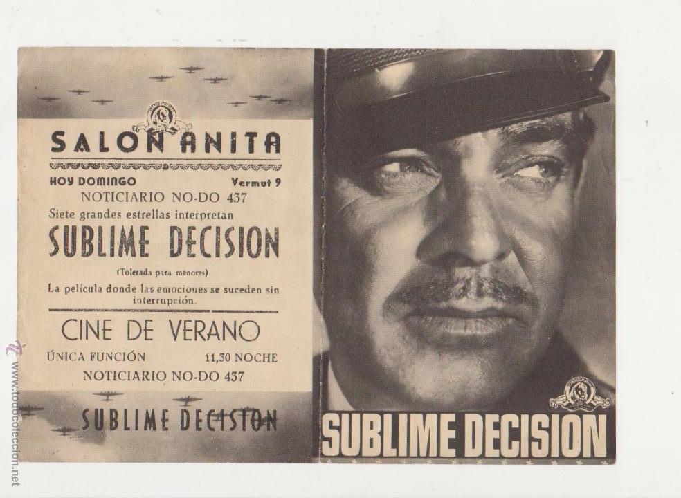Cine: Sublime Decisi&oacute;n. Doble de MGM. Sal&oacute;n Anita. - Foto 1