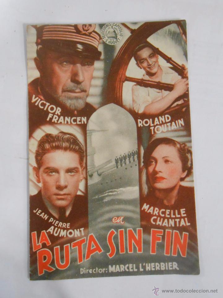 Cine: PROGRAMA FOLLETO MANO DE CINE DE LOGRO&Ntilde;O LA RUTA SIN FIN. CINEMA DIANA. TDKP6