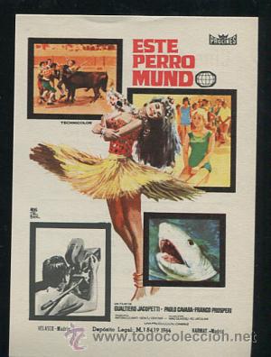 Cine: PROGRAMA DE MANO . ESTE PERRO MUNDO . CON PUBLICIDAD - Foto 1