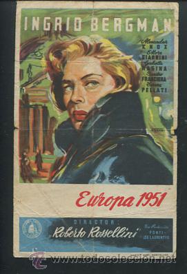 Cine: Programa de Cine - Europa 1951 - Ingrid Bergman - Foto 1