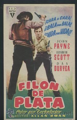 Cine: PROGRAMA FILON DE PLATA (John Payne - Lizabeth Scott - Dan Duryea - Dolores Moran) - Foto 1