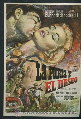 Cine: PROGRAMA LA FURIA Y EL DESEO MARTHA HYER RAYMOND BURR MAC - Foto 1