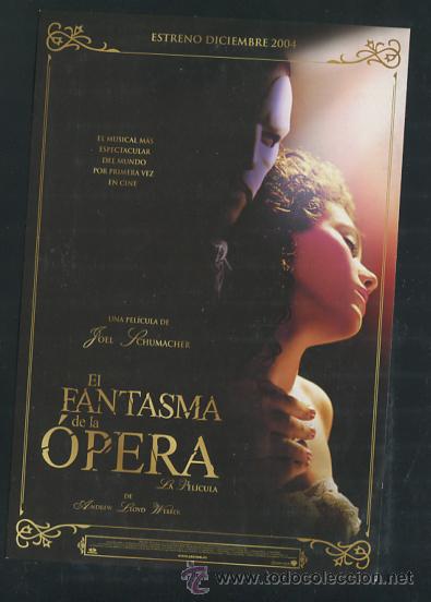 Cine: PROGRAMA EL FANTASMA DE LA OPERA.. Musical. De Joel Shumacher - Foto 1