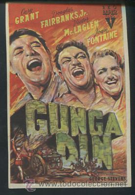 Cine: PROGRAMA GUNGA DIN  (Cary Grant - Victor McLaglen - Douglas Fairbanks Jr.)