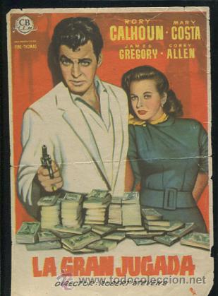 Cine: PROGRAMA La Gran jugada - Rory Calhoun, Mary Costa - Con publicidad - Foto 1