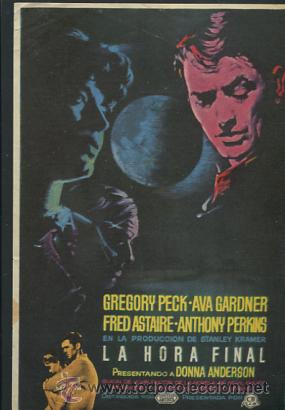 Cine: PROGRAMA  LA HORA FINAL. GREGORY PECK, AVA GADNER, FRED ASTAIRE, ANTHONY PERKINS CON PUBLICIDAD - Foto 1