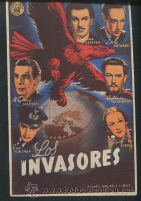 Cine: PROGRAMA LOS INVASORES (Leslie Howard - Laurence Olivier) - Foto 1