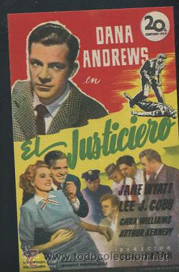 Cine: PROGRAMA El Justiciero - Dana Andrews, Jane Wyatt - Foto 1