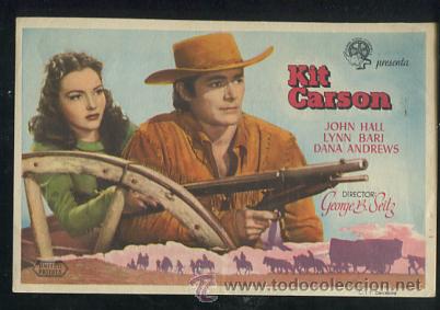 Cine: PROGRAMA KIT CARSON - WESTERN - DANA ANDREWS CON PUBLICIDAD - Foto 1