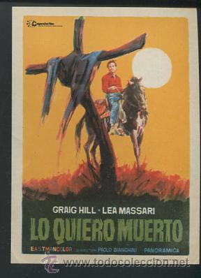 Cine: PROGRAMA Lo quiero muerto - Graig Hill, Lea Massari - Foto 1