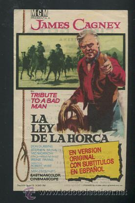 Cine: PROGRAMA La Ley de la Horca - James Cagney, Don&acute;Dubbins - con publicidad - Foto 1
