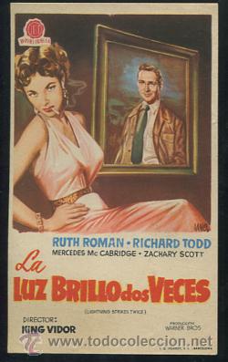 Cine: PROGRAMA La luz brillo dos veces - ruth roman / richard tood - Foto 1