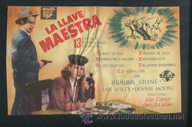 Cine: PROGRAMA la llave maestra - milburn stone, jan wiley, dennis moore - universal - Foto 1