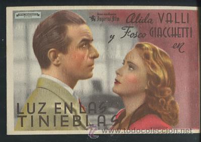 Cine: PROGRAMA Luz en las tinieblas - Alida Valli  CON PUBLICIDAD - Foto 1