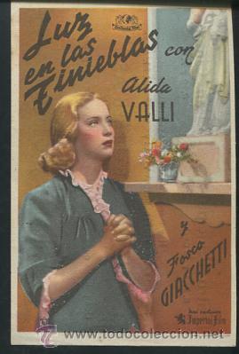 Cine: PROGRAMA Luz en las tinieblas - Alida Valli CON PUBLICIDAD - Foto 1