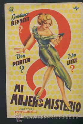 Cine: PROGRAMA MI MUJER ES UN MISTERIO, con Constance Bennett CON PUBLICIDAD - Foto 1