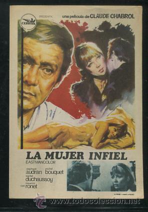 Cine: PROGRAMA La mujer Infiel - Stephane Audran, Michel Bouquet - Foto 1