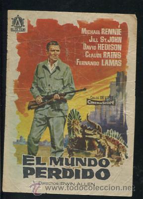 Kino: PROGRAMA DE CINE. EL MUNDO PERDIDO. MICHAEL RENNIE, JILL ST. JOHN, CLAUDE RAINS CON PUBLICIDAD