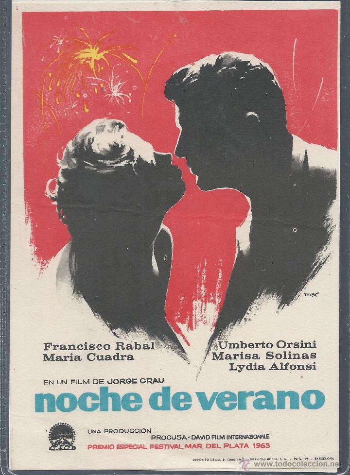 Cinema: 7964- FOLLETO DE MANO DE CINE: NOCHE DE VERANO