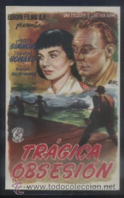 Cine: PROGRAMA DE CINE: TRAGICA OBSESION. PC-3651 - Foto 1