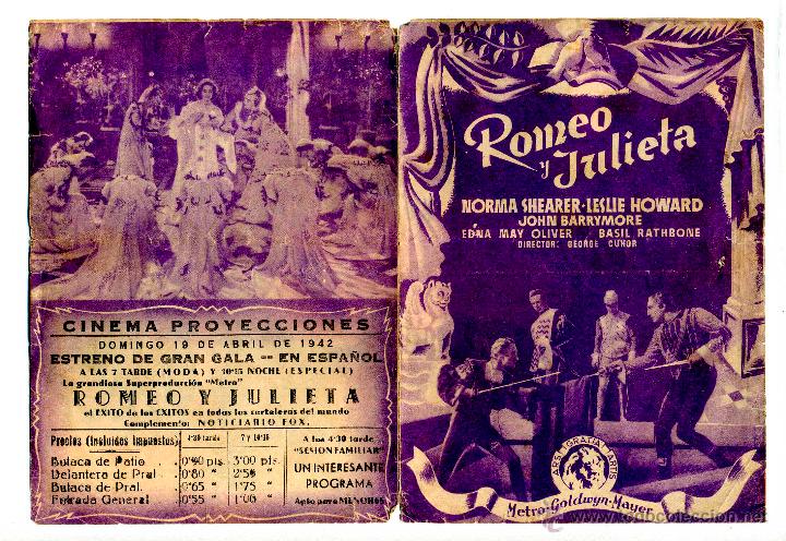 Cine: ROMEO Y JULIETA, con Norma Shearer.