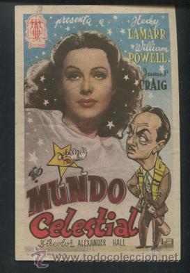 Kino: PROGRAMA MUNDO CELESTIAL - HEDY LAMARR, WILLIAM POWELL JAMES CRAIG CON PUBLICIDAD