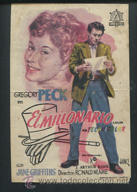 Cine: PROGRAMA El Millonario - Gregory Peck, Jane Griffiths - Foto 1