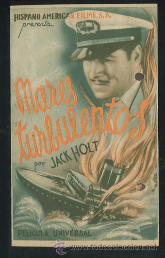 Cine: PROGRAMA MARES TURBULENTOS , JACK HOLT , DOBLE CON PUBLICIDAD - Foto 1