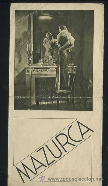 Cine: PROGRAMA DE CINE, MAZURCA, UFILMS, INGEBORG THEEK, PAUL HARTMANN, 1936 - Foto 1