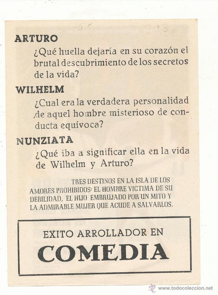Cine: La Isla de Arturo. Sencillo de MGM. Cine Comedia.  &iexcl;IMPECABLE! - Foto 2