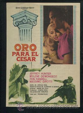 Cine: PROGRAMA Oro para el Cesar - Jeffrey Hunter, Mylene demongeot - con publicidad - Foto 1